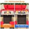 30-inch square propane gas fire pit table with ceramic tabletop, adjustable flame, ideal for outdoor use as a coffee.