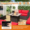 30-inch square propane gas fire pit table with ceramic tabletop, 50,000 BTU, ideal for outdoor gatherings and.