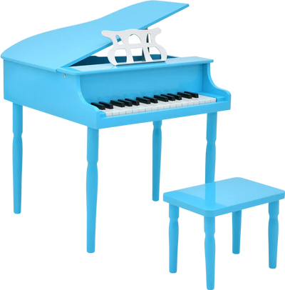 Costway 30-Key Wood Kids Grand Piano w/ Bench Music Rack 13094875 New
