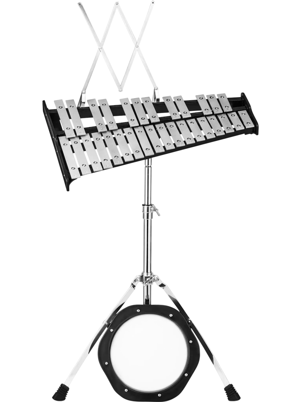 30 Notes Percussion with Practice Pad Mallets Sticks Stand