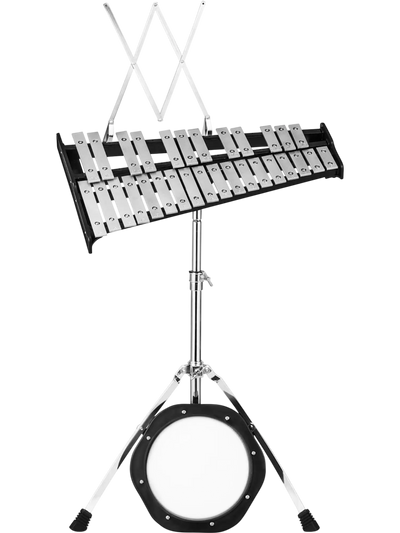 Costway 30-Note Glockenspiel Percussion Kit w/ Practice Pad Mallets Sticks Stand 08341975 New