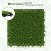 Interlocking artificial grass tile showing lush green texture, ideal for indoor and outdoor use, covering 30 sq. ft.