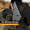 30-inch ultra-thick burn barrel with venting patterns and cut-out handles, designed for easy ash removal and yard waste.