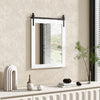 30 x 22 Inch Wall Mount Mirror with Wood Frame-White - Gallery View 1 of 10