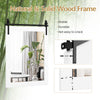 30 x 22 inch wall mount mirror with a solid white wood frame and black metal bracket, ideal for rustic home decor.
