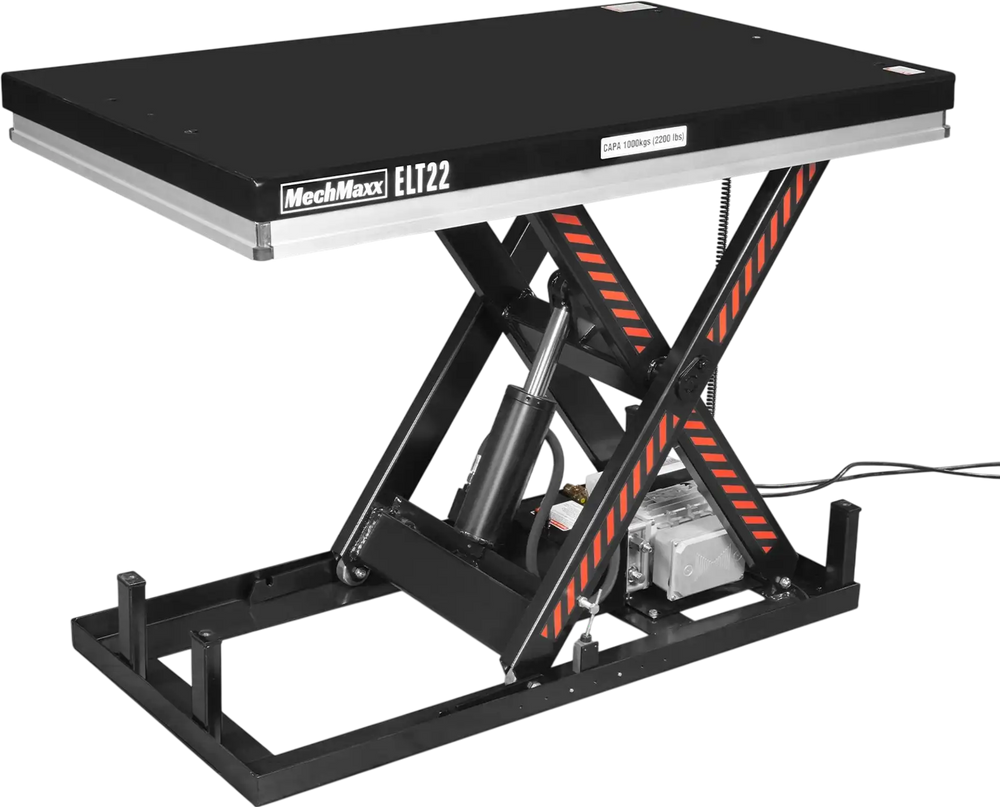 2200lb Capacity Stationary Electric Hydraulic Lift Table ,  51.2" x 32.3" Platform,  39.4" Lift Height , UL Certified Motor,  ELT22