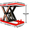 4400lbs Capacity Stationary Powered Hydraulic Lift Table,  51.2" x 33.5" Platform,  41.3" Lift Height,  UL Certified Motor,  ELT44
