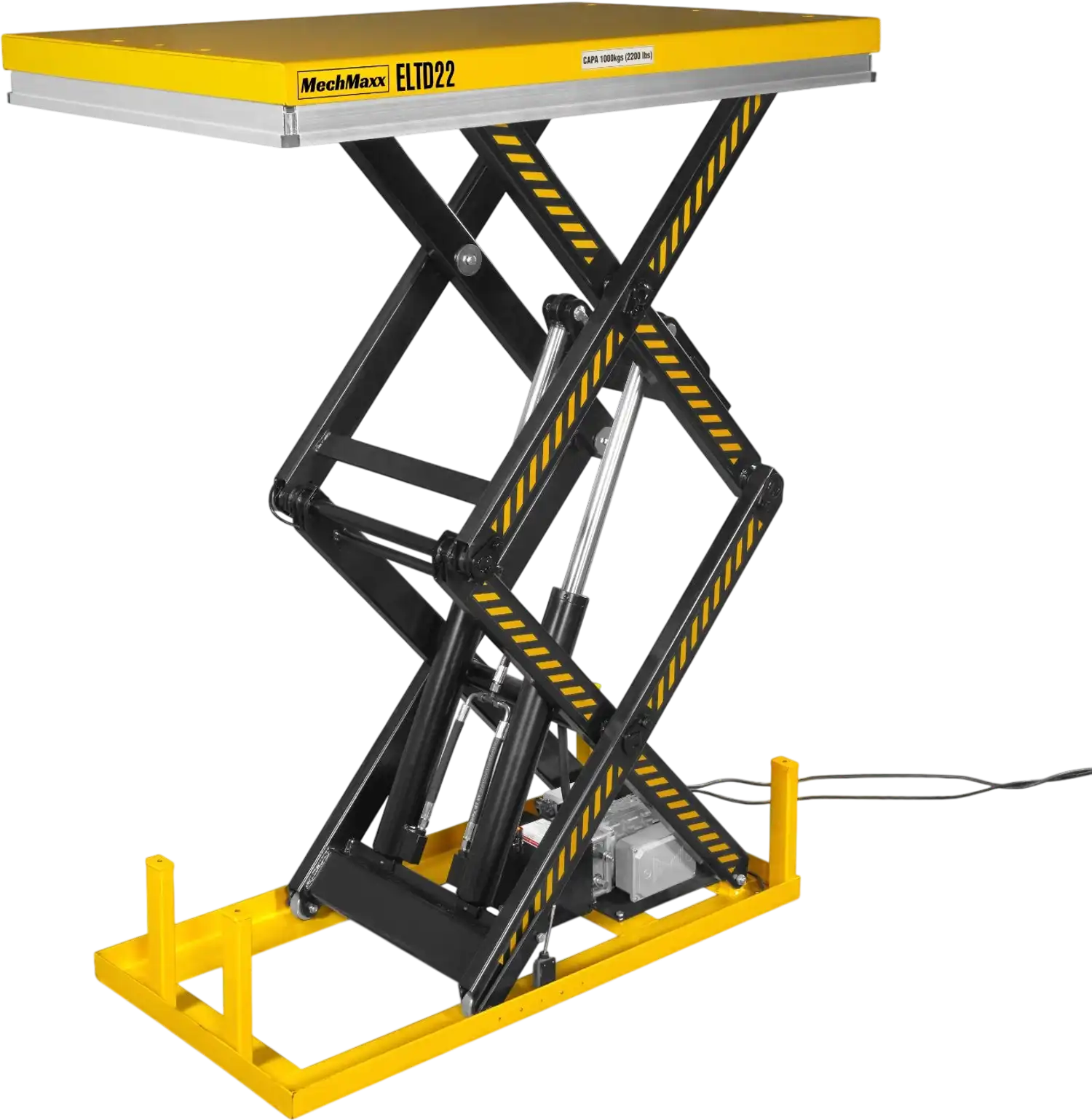 MechMaxx ELTD22 Lift Table 2200 lbs Capacity Stationary Electric Hydraulic Double Scissor 51.2