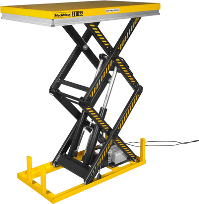 MechMaxx ELTD22 Lift Table 2200 lbs Capacity Stationary Electric Hydraulic Double Scissor 51.2