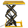 2200 lbs Capacity Stationary Electric Hydraulic Double Scissor Lift Table - 51.2" x 32.3" Platform,  70.1" Lift Height,  UL Certified Motor,  ELTD22