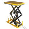 2200 lbs Capacity Stationary Electric Hydraulic Double Scissor Lift Table - 51.2" x 32.3" Platform,  70.1" Lift Height,  UL Certified Motor,  ELTD22