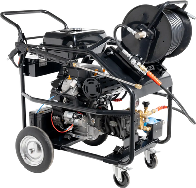 Canpump Cold Water Sewer Jetter: 24 hp V-Twin Engine, 5000 psi @ 6.6 US gpm