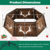 31.5" Christmas tree collar with antler cutouts, designed for easy setup and compatibility with most artificial tree stands.