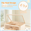 Freestanding hamster cage with flip roof design, wire mesh for ventilation, and spacious interior for small pets.