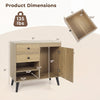 31" sideboard cabinet dimensions with 2 drawers and open compartments, ideal for dining room or living area storage.