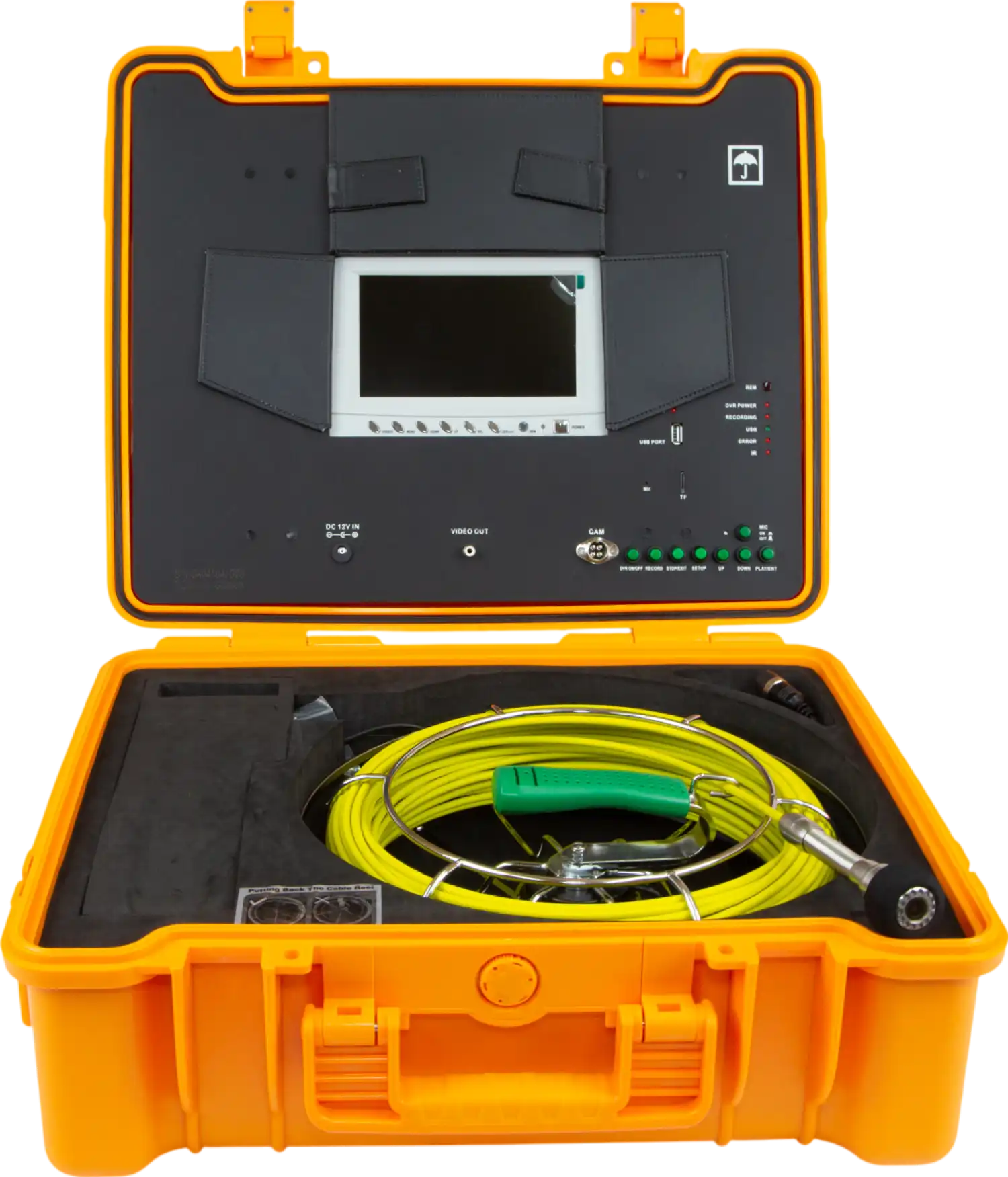 Forbest 3188DN+ Portable Drain/Sewer Camera Self-Leveling 130ft. with Transmitter & Footage Counter New