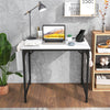 32 Inch Computer Desk Small Home Office Desk with Charging Station-White - Gallery View 1 of 11