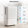 32 pint dehumidifier in white with intelligent control, child lock, and auto defrost for efficient home humidity management.