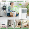 2000 Sq. Ft dehumidifier in white with LED control panel, ideal for bedrooms, bathrooms, and living rooms.