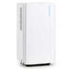 Portable 32-pint dehumidifier in white, designed for 2000 sq.ft coverage, featuring a smart LED display and adjustable.