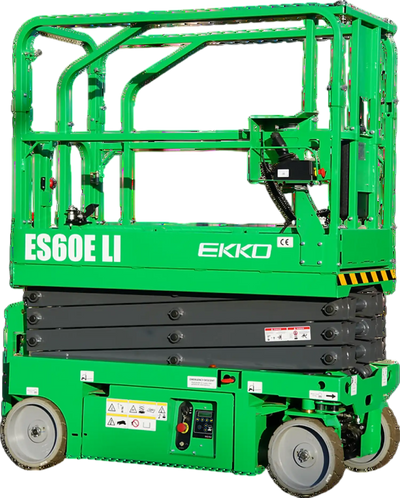 Ekko ES60E-LI Scissor Lift Lithium Aerial Platform 19 Ft Lift Height 500 Lbs. Capacity New