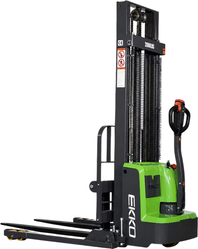 Ekko Straddle Stacker Lithium 2640 lbs Capacity 145 in. Lift Height Side Shift EB13ES-145Li New