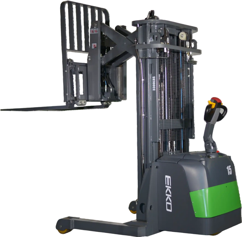EKKO ER15-138Li Lithium Walkie Reach Truck 3300 lb Cap., 138" Height, Side Shift