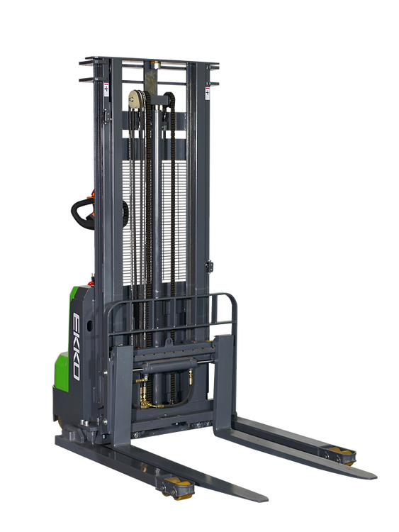 Ekko Lithium Straddle Stacker 118" Lift Height 3000 lbs. Capacity EB14CS-118LI New