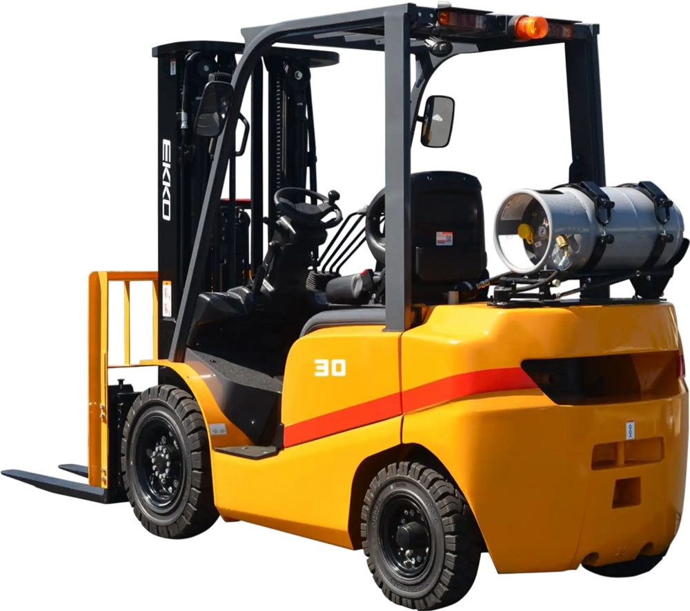 EKKO EK30TLP Forklift with solid pneumatic tires 6000 lbs., cap.