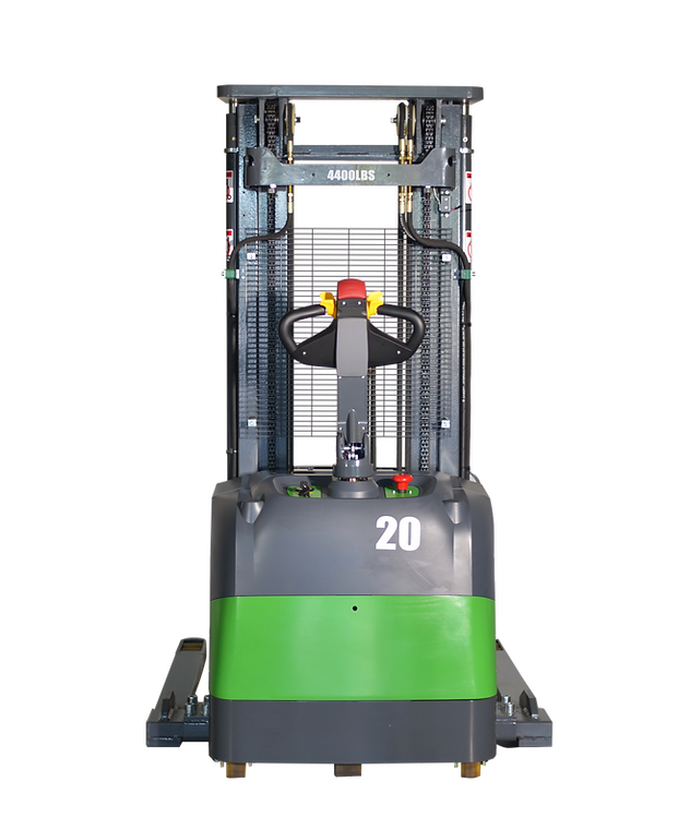 Ekko Lithium Straddle Stacker 177" Lift Height 4400 lbs. Capacity EB20CS-177LI New