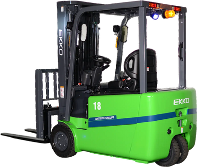 Ekko Forklift 3-Wheel Lithium 4,000 lbs Capacity 185 in. Lift Height EK18AT-185Li New