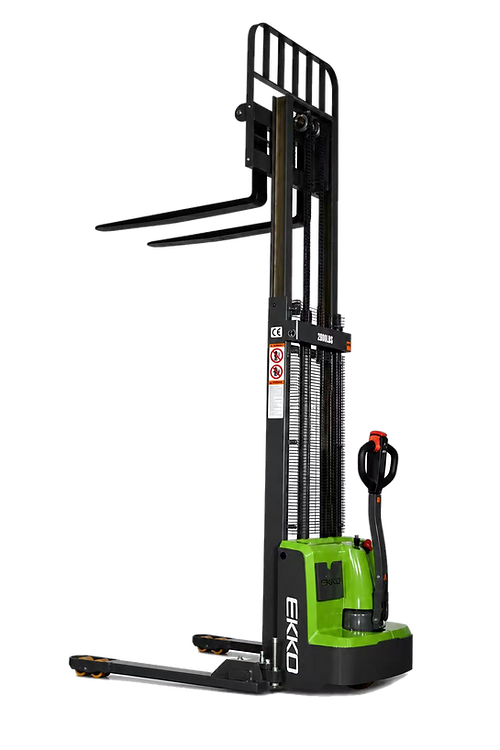 Ekko Straddle Stacker Lithium 2640 lbs Capacity 145 in. Lift Height Side Shift EB13ES-145Li New