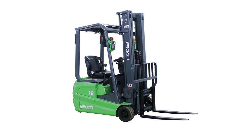 Ekko Lithium Forklift 3-Wheel 189" Lift Height 3500 lbs. Capacity EK16A-189LI New