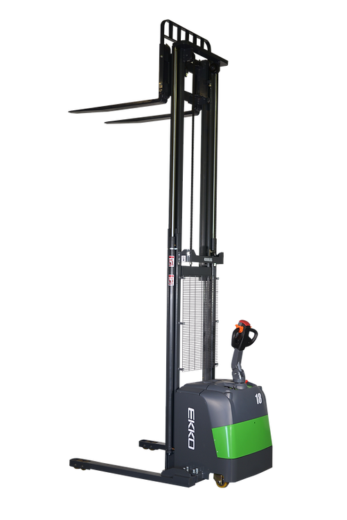 Ekko Lithium Straddle Stacker 118" Lift Height 4000 lbs. Capacity EB18C-118LI New