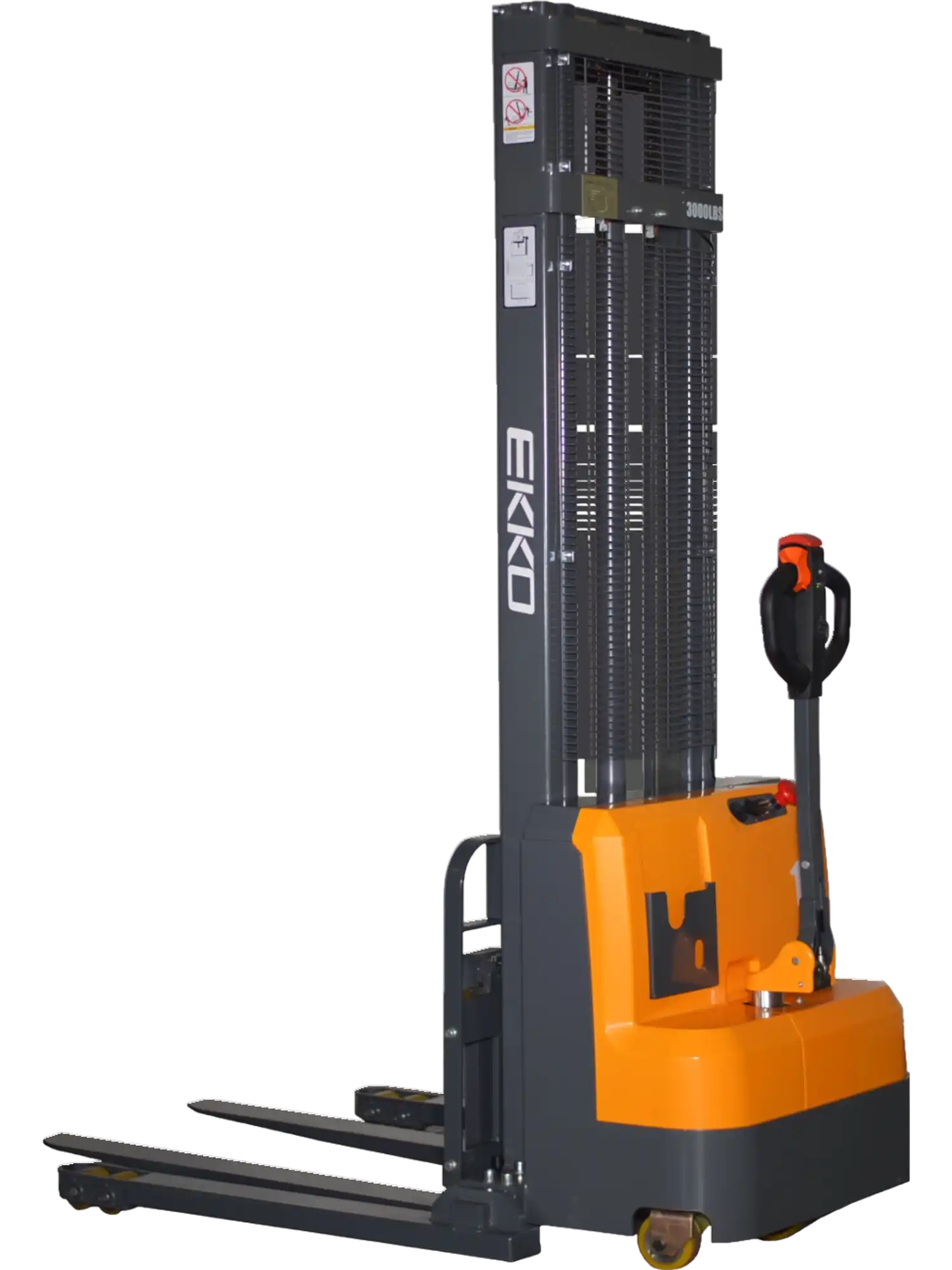 Ekko Straddle Stacker Full Powered 3000 lb Capacity 145 in. Lift Height EB14C-145 New