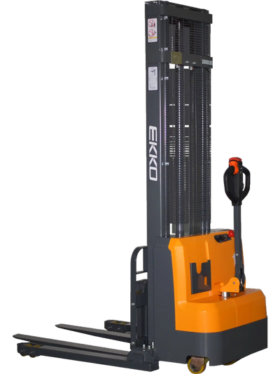 Ekko Straddle Stacker Full Powered 3000 lb Capacity 145 in. Lift Height EB14C-145 New