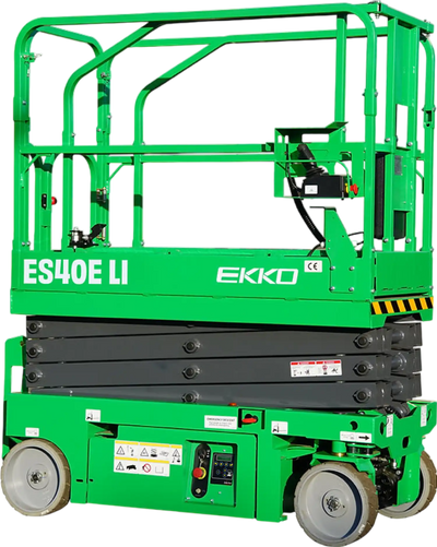 Ekko ES40E-LI Scissor Lift Lithium Aerial Platform 13 Ft Lift Height 500 Lbs. Capacity New
