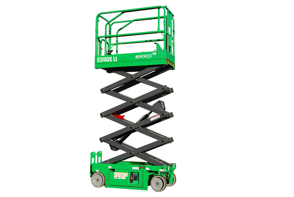Ekko ES40E-LI Scissor Lift Lithium Aerial Platform 13 Ft Lift Height 500 Lbs. Capacity New