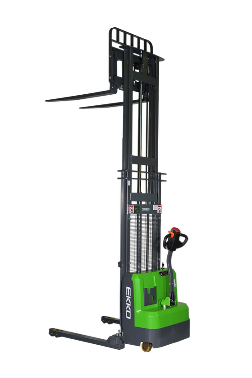 Ekko Lithium Straddle Stacker 118" Lift Height 3000 lbs. Capacity EB14CS-118LI New