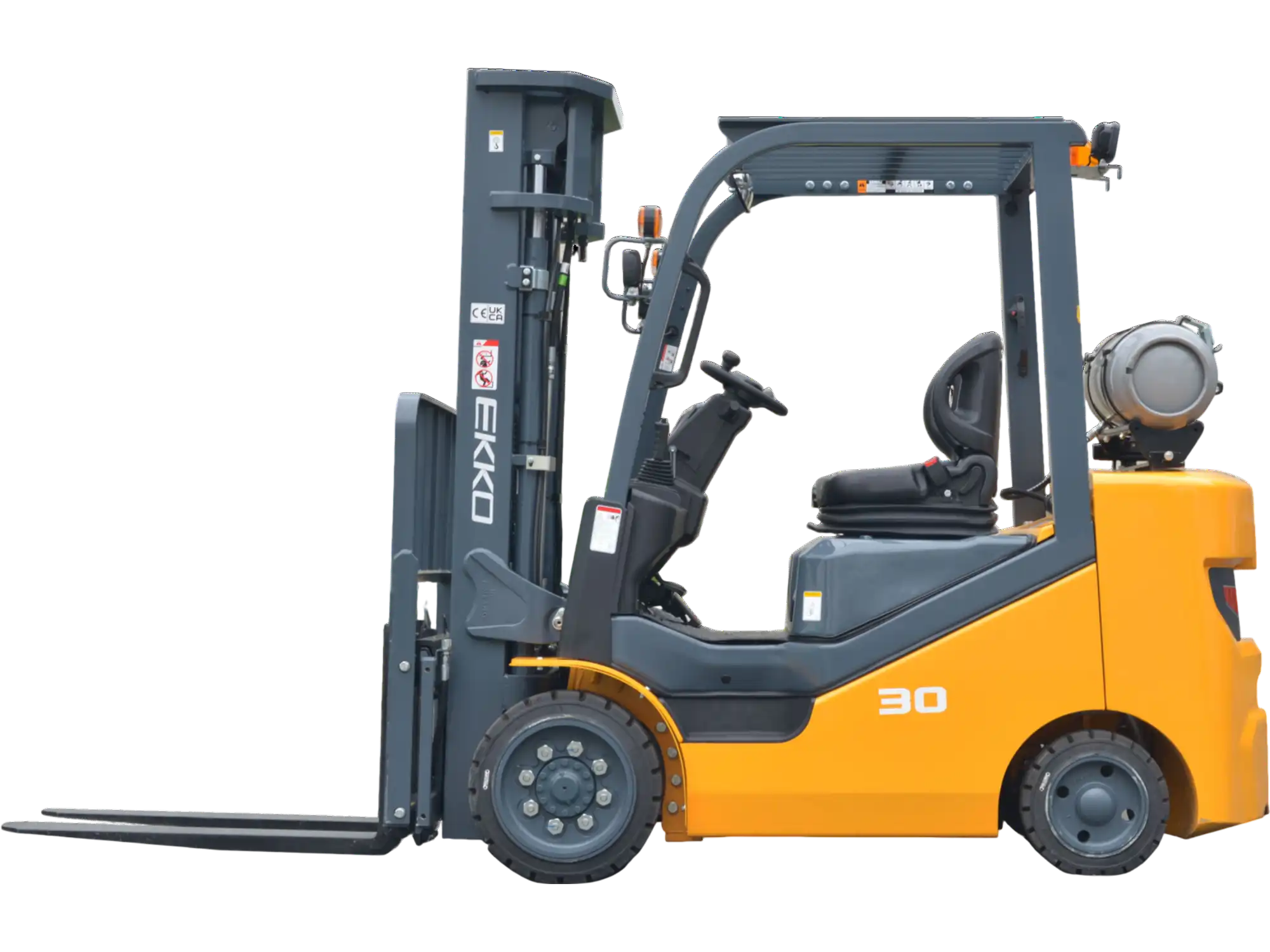Ekko EK30SLP Forklift Propane 189 in. Lift Height 6,000 lb. Capacity with Pattern Cushion Tires New