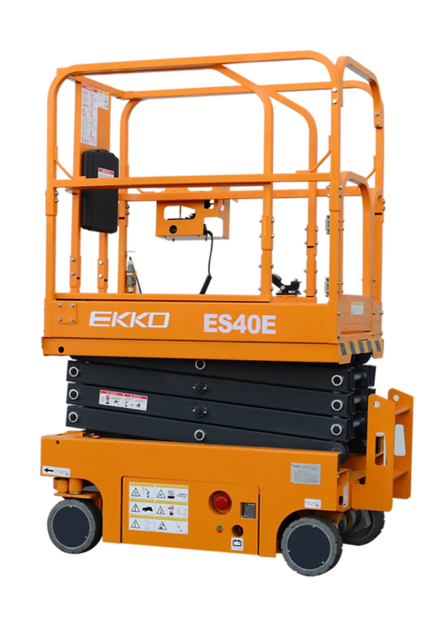 Ekko ES40E Scissor Lift Aerial Work Platform 13 Ft Lift Height 500 Lbs. Capacity New