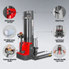 3300lbs Electric Straddle Stacker,  118" Lift,  Adjustable Legs & Forks,  F33-118SLA