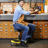 330 LBS Capacity Pneumatic Rolling Mechanic Stool with Padded Seat-Yellow - Gallery View 1 of 10