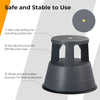 330 lbs step stool with non-slip rubber platform and sturdy structure, ideal for safe use on hard floors.