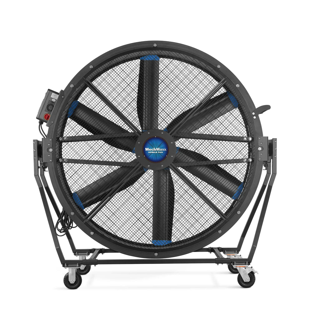 59" Portable Industrial Fan with Variable High-Efficiency PMSM Motor,Tiltable Mobile High Volume Floor Fan for Warehouse,Workshop & Gym