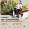 Super Handy GUT166 Foldable Electric Wheelchair Zero Turn 48V 2Ah 250W Dual Motor 4 Mile Range 330 Lbs Max Weight New