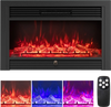 33-inch electric fireplace insert with remote control, featuring 3 flame colors and 750W/1500W heating for cozy.