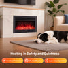 33-inch electric fireplace insert with adjustable thermostat, overheat protection, and low-noise operation for cozy.