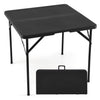 34 Inch Square Foldable Card Table with Carrying Handle-Black - Gallery View 1 of 1