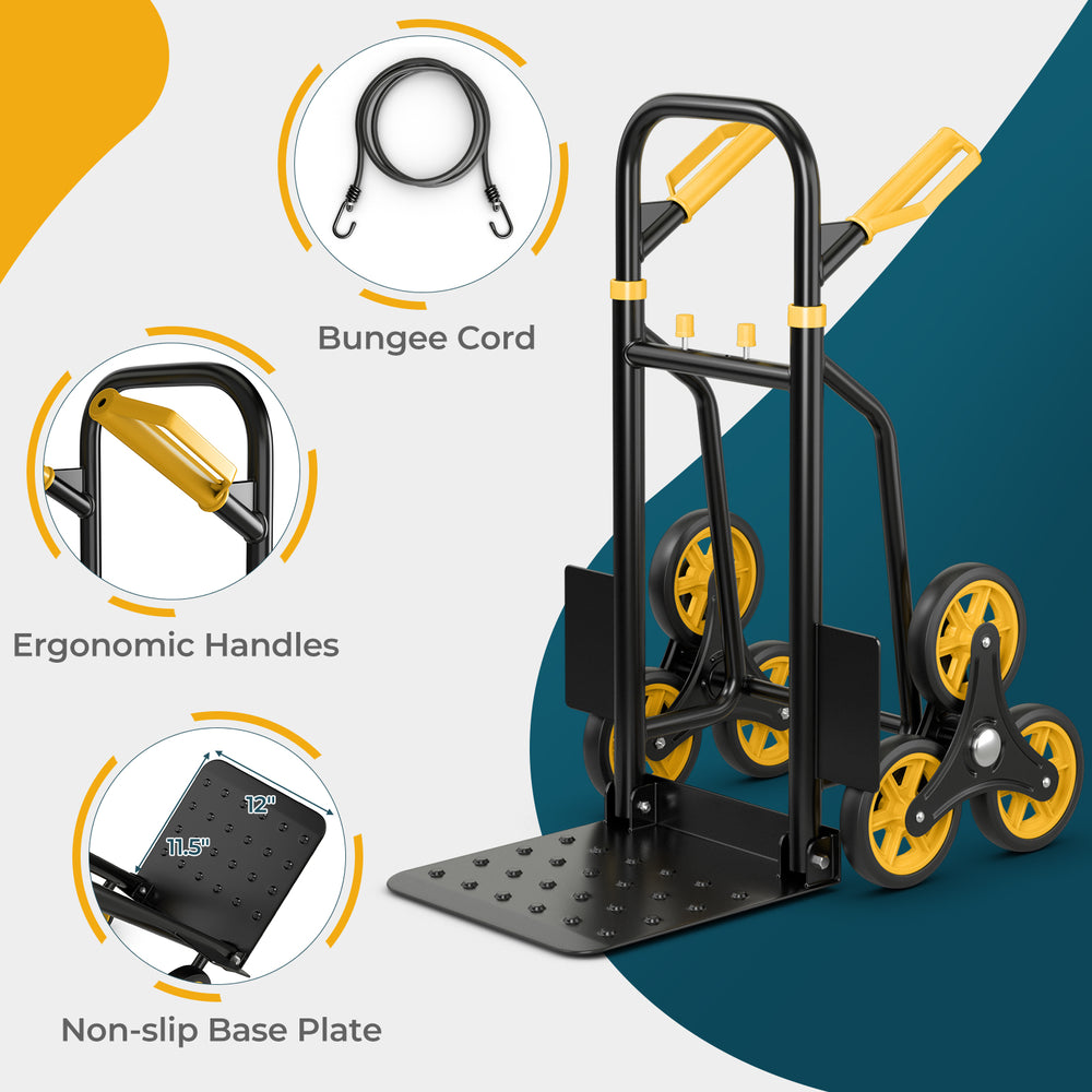 350 Lbs Capacity Stair Climber Hand Truck with Telescoping Handle - Gallery View 10 of 10